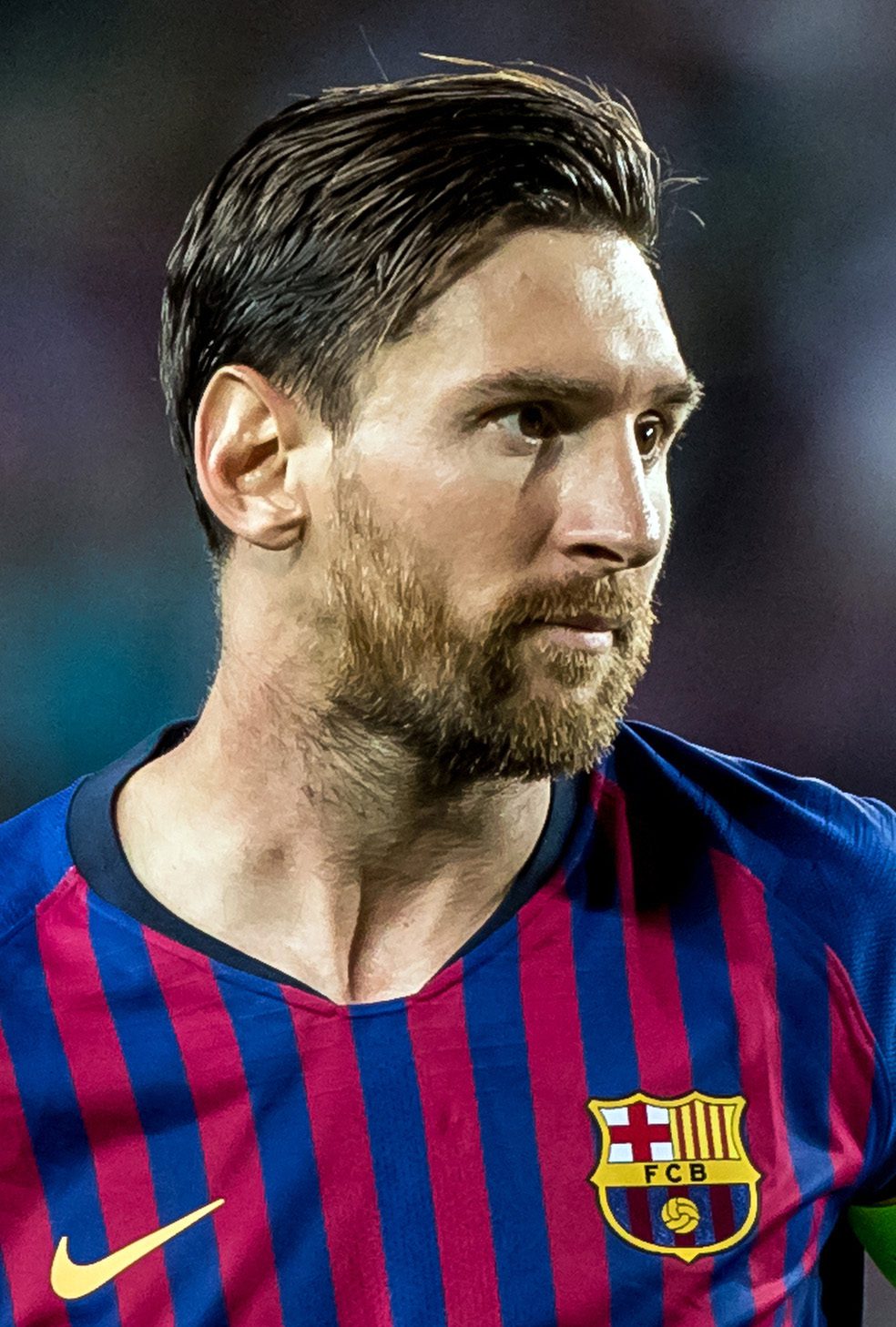 Lionel Messi's Slicked Back Hairstyle