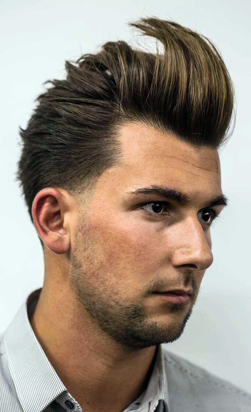 Longer Faux Hawk with Brushed Up Front