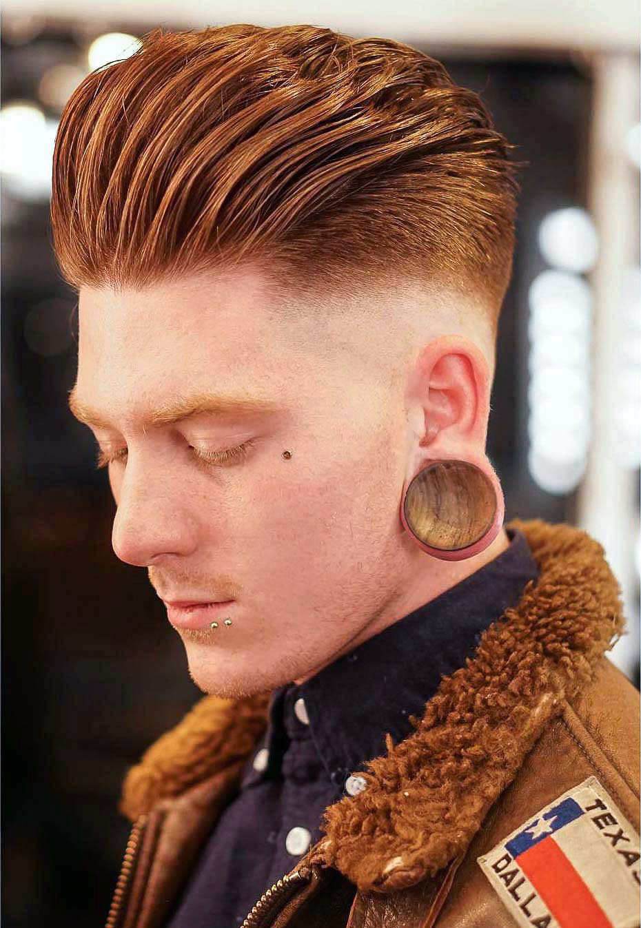 Loosely styled pompadour
