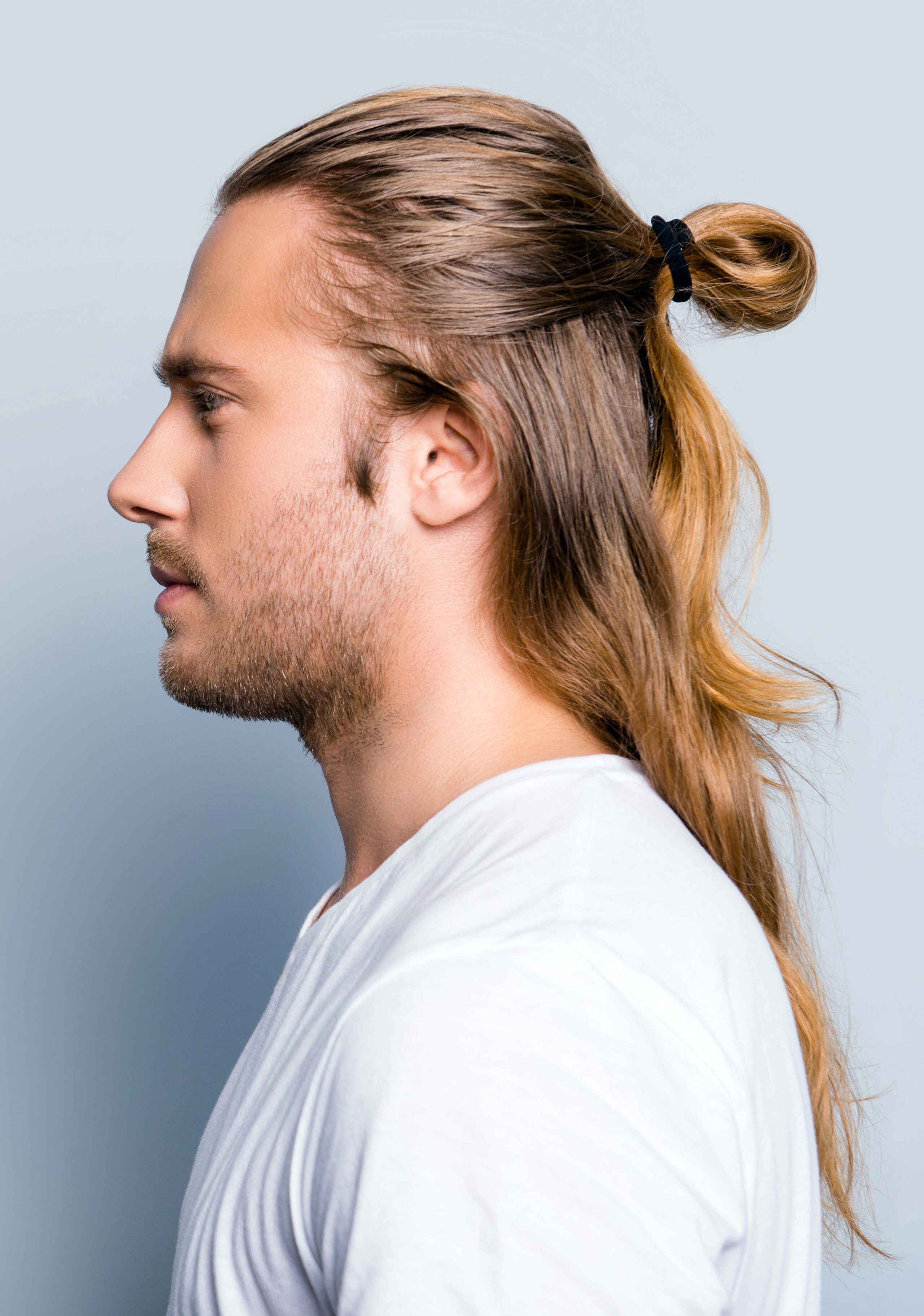 Off-Center Bun-Top 15 Man Bun Hairstyles for Trendsetting Men