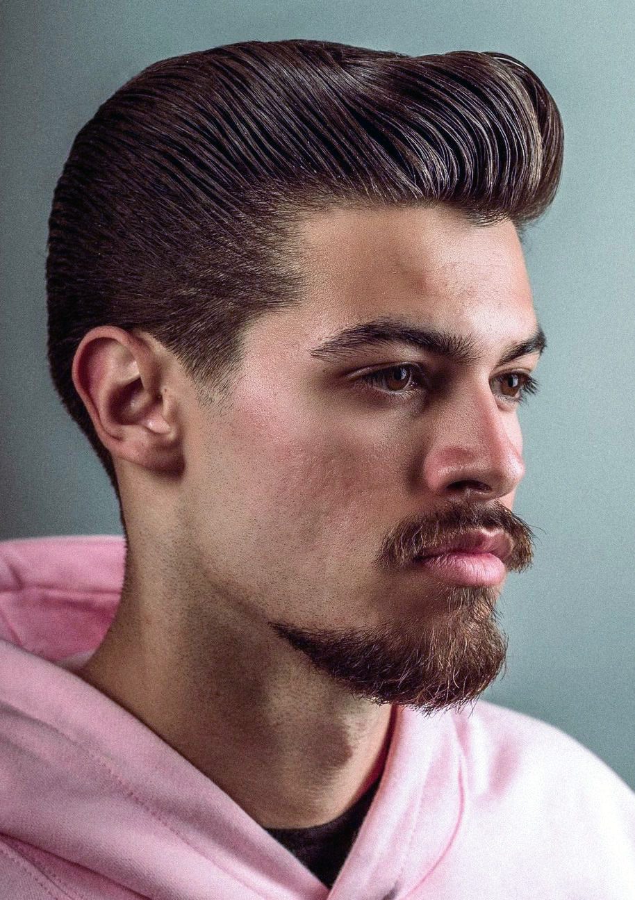 Modern Van Dyke Beard style with Fluffed Pompadour