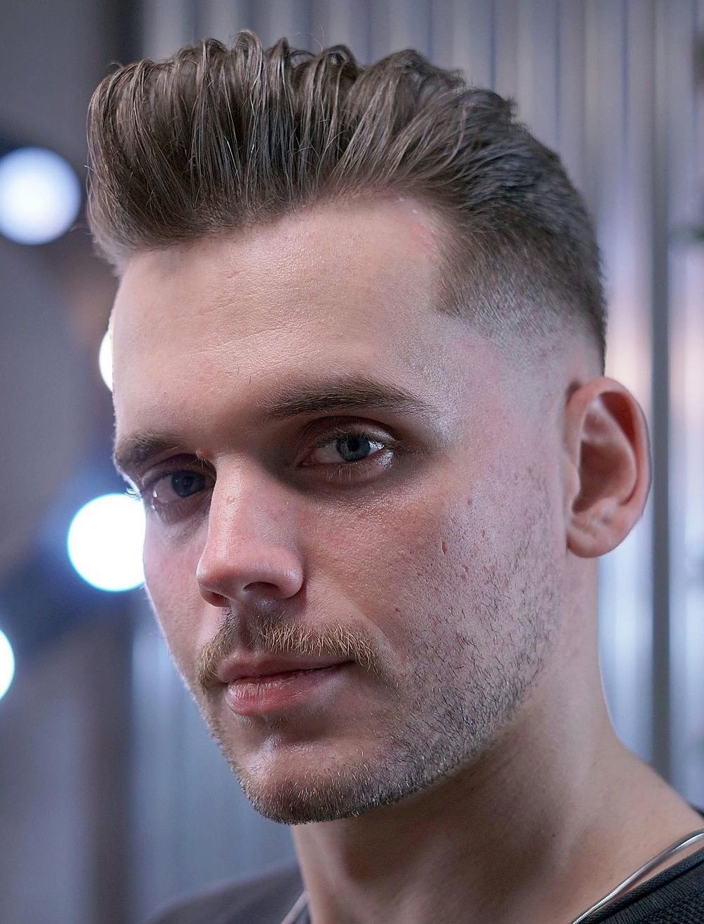 Neat Pompadour with Faded Sides