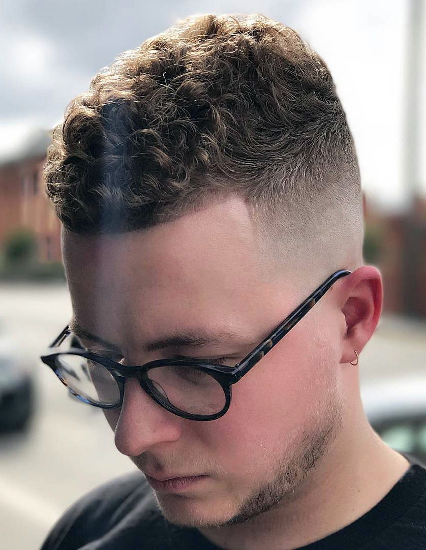 Short Curly Fohawk with Lineup