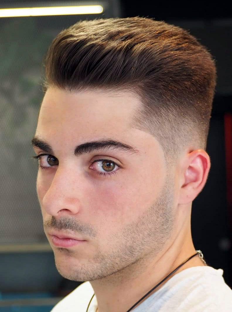 Short Haircut with Taper and Fade_