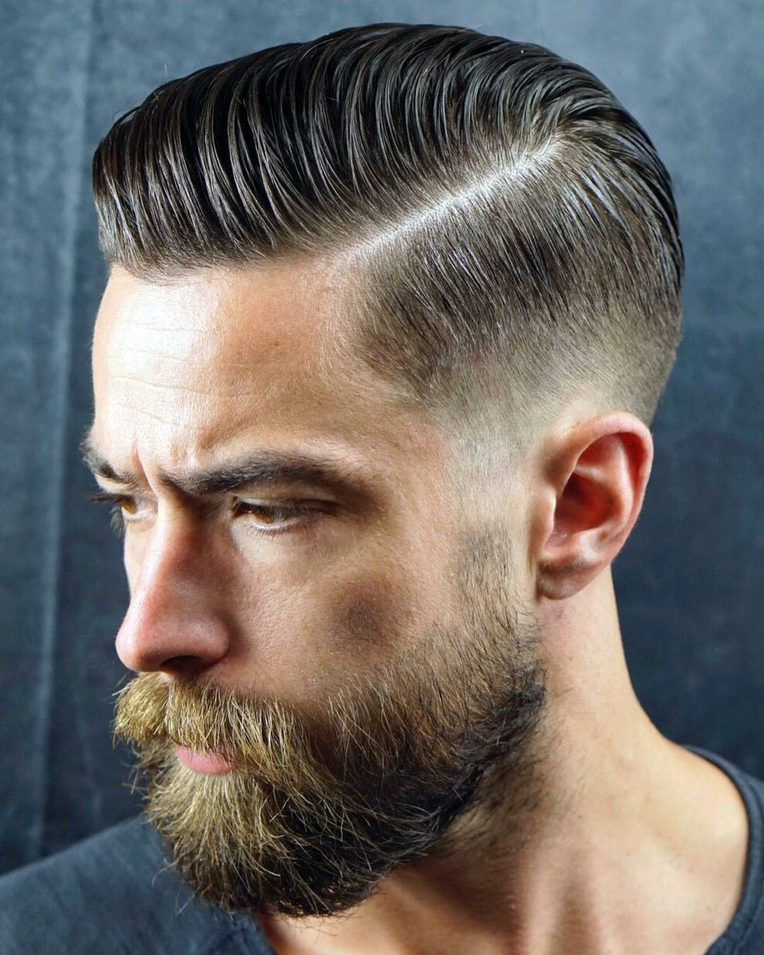 Side Swept Top with Viking Beard