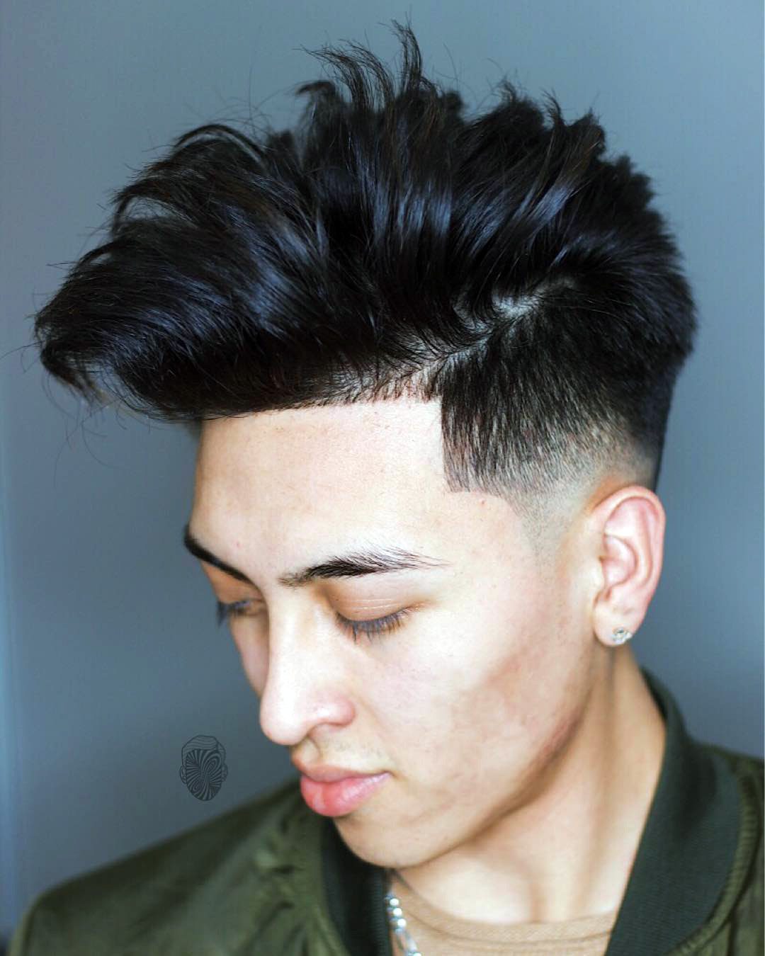 Mid Fade with Voluminous Quiff