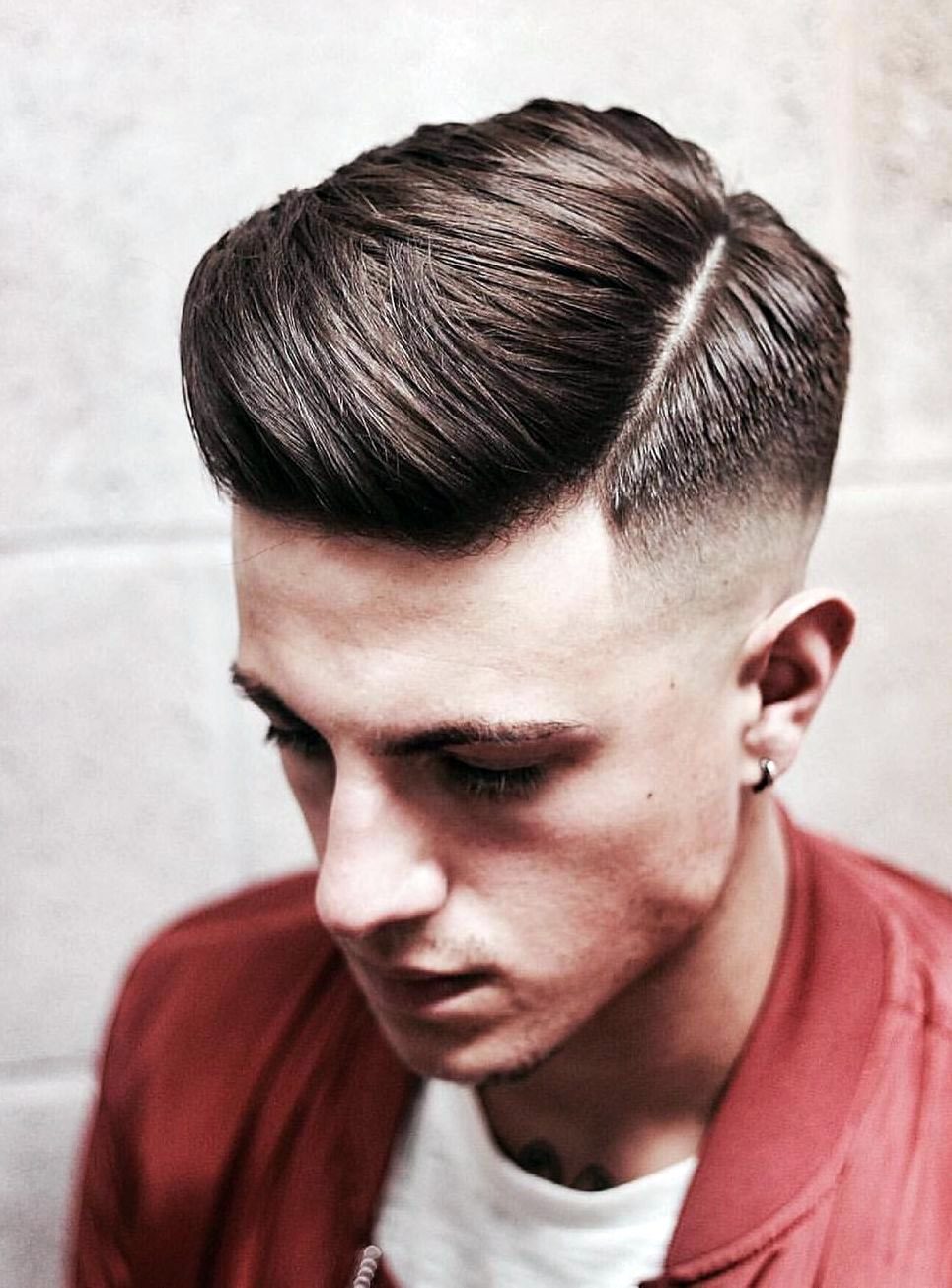 mens undercut side part fade