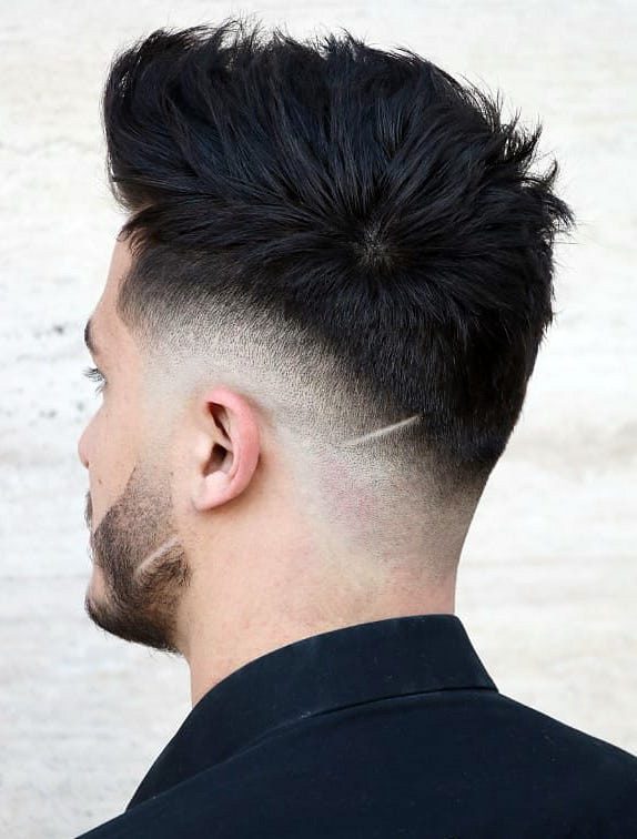 Skin Drop Fade with Slit Beard