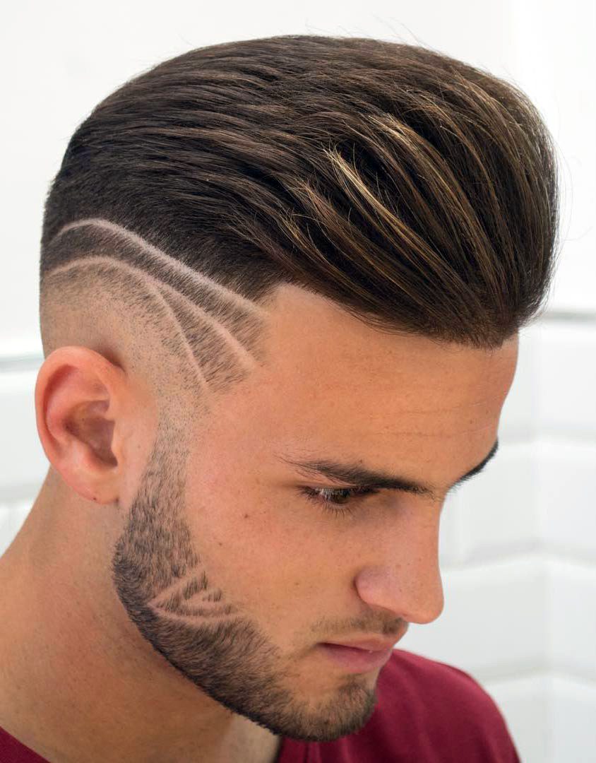 Skin Fade Pompadour Hair Design