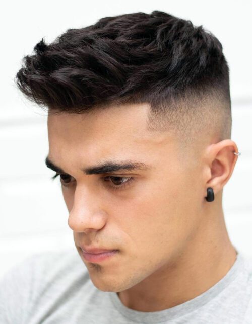 40 Textured Men S Hair For 2023 The Visual Guide Haircut Inspiration   Spikes With Taper Fade 500x644 