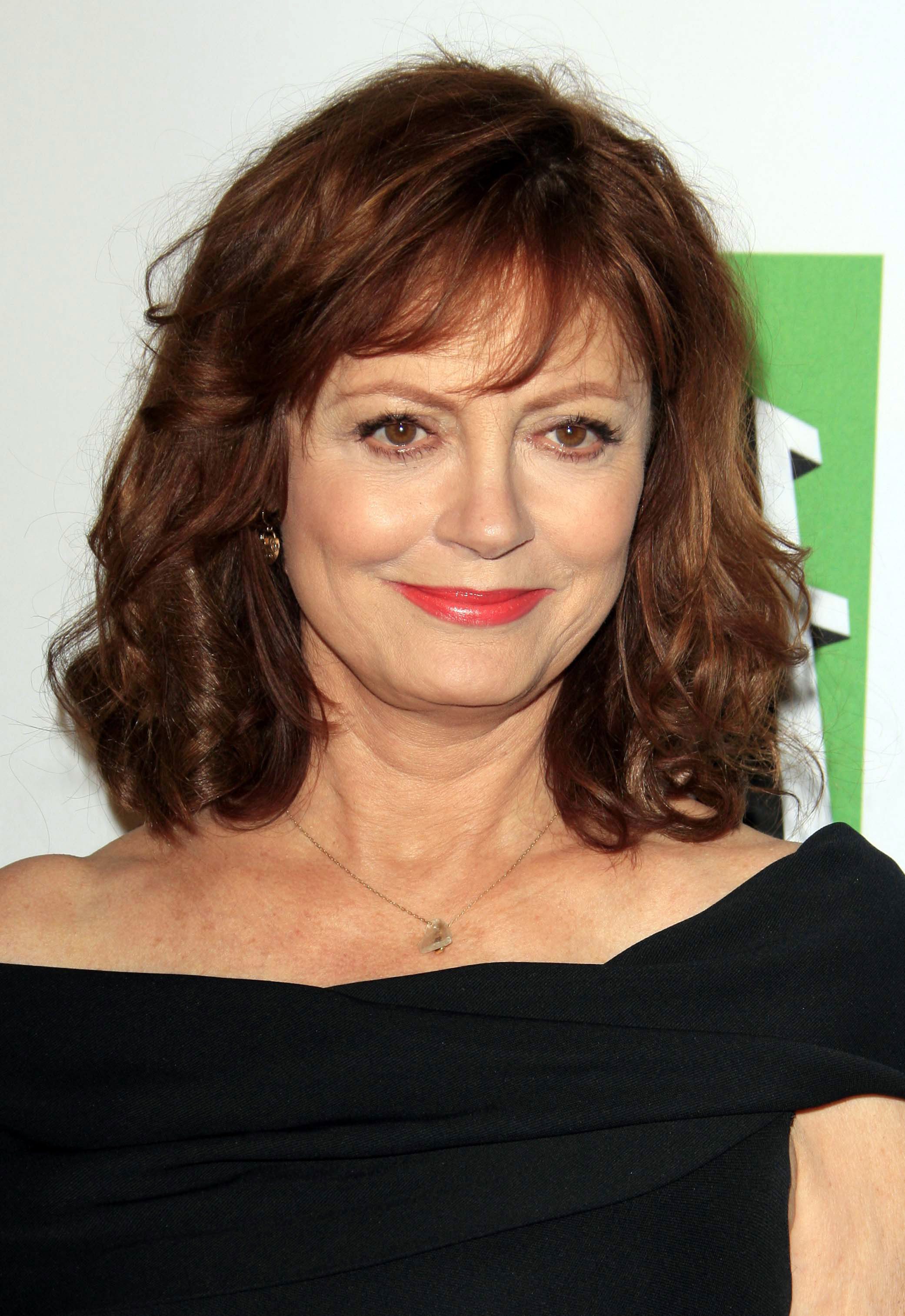 Susan Sarandon's Curly Ends with Bangs 