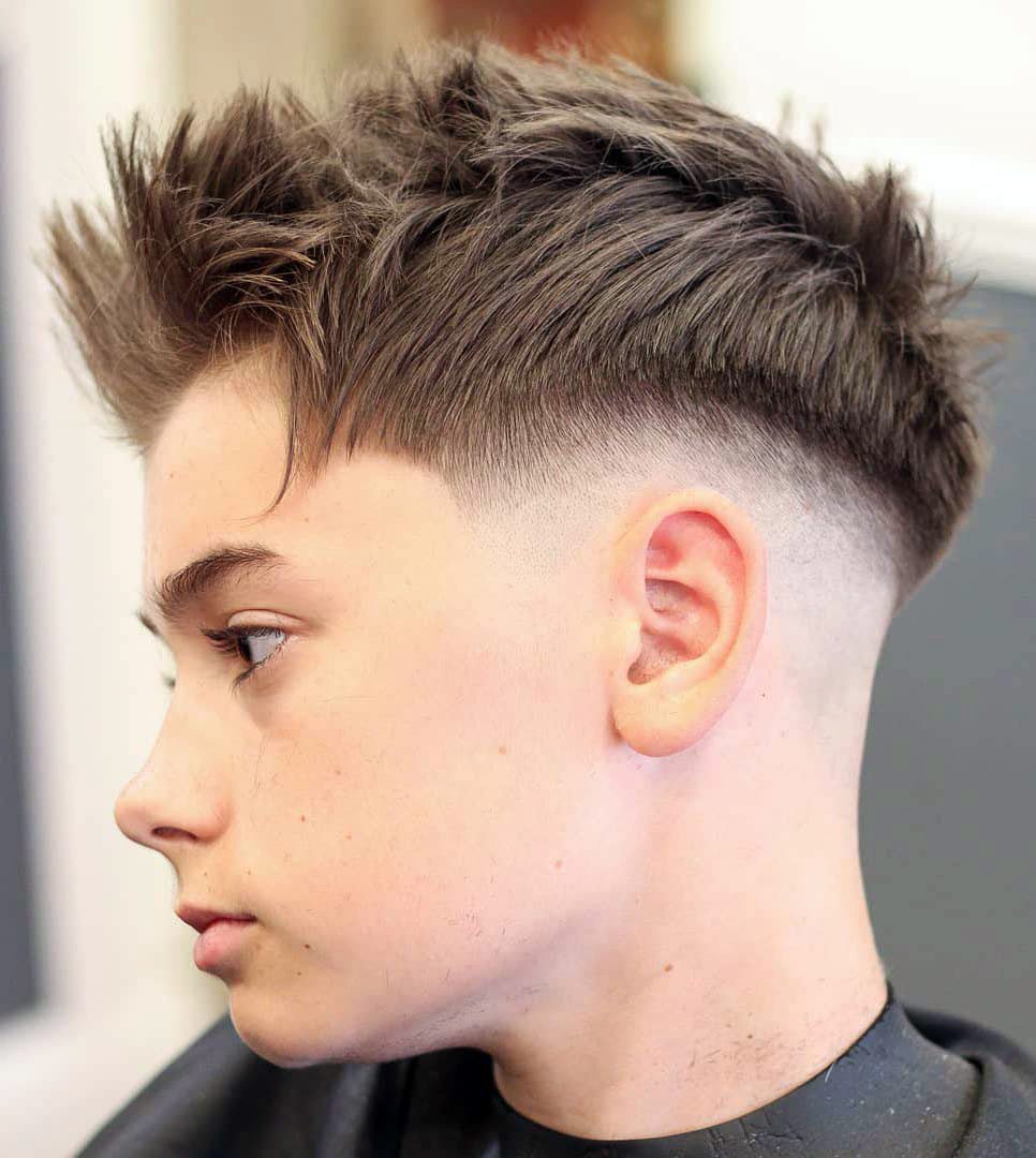Tapered Undercut with Fade and Messy Top