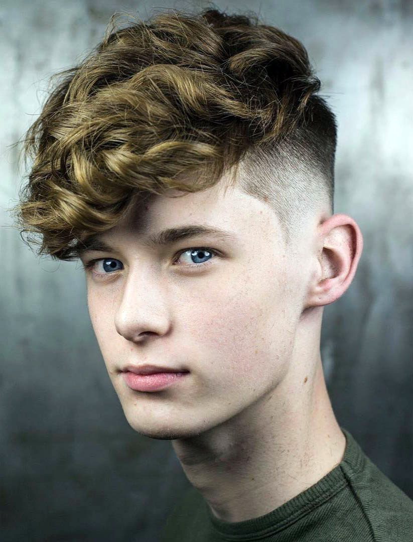 Teen With High Fade And Curly Fringe 