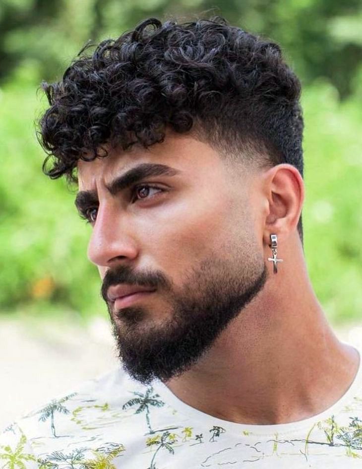 Thick Van Dyke Beard with Curled Top