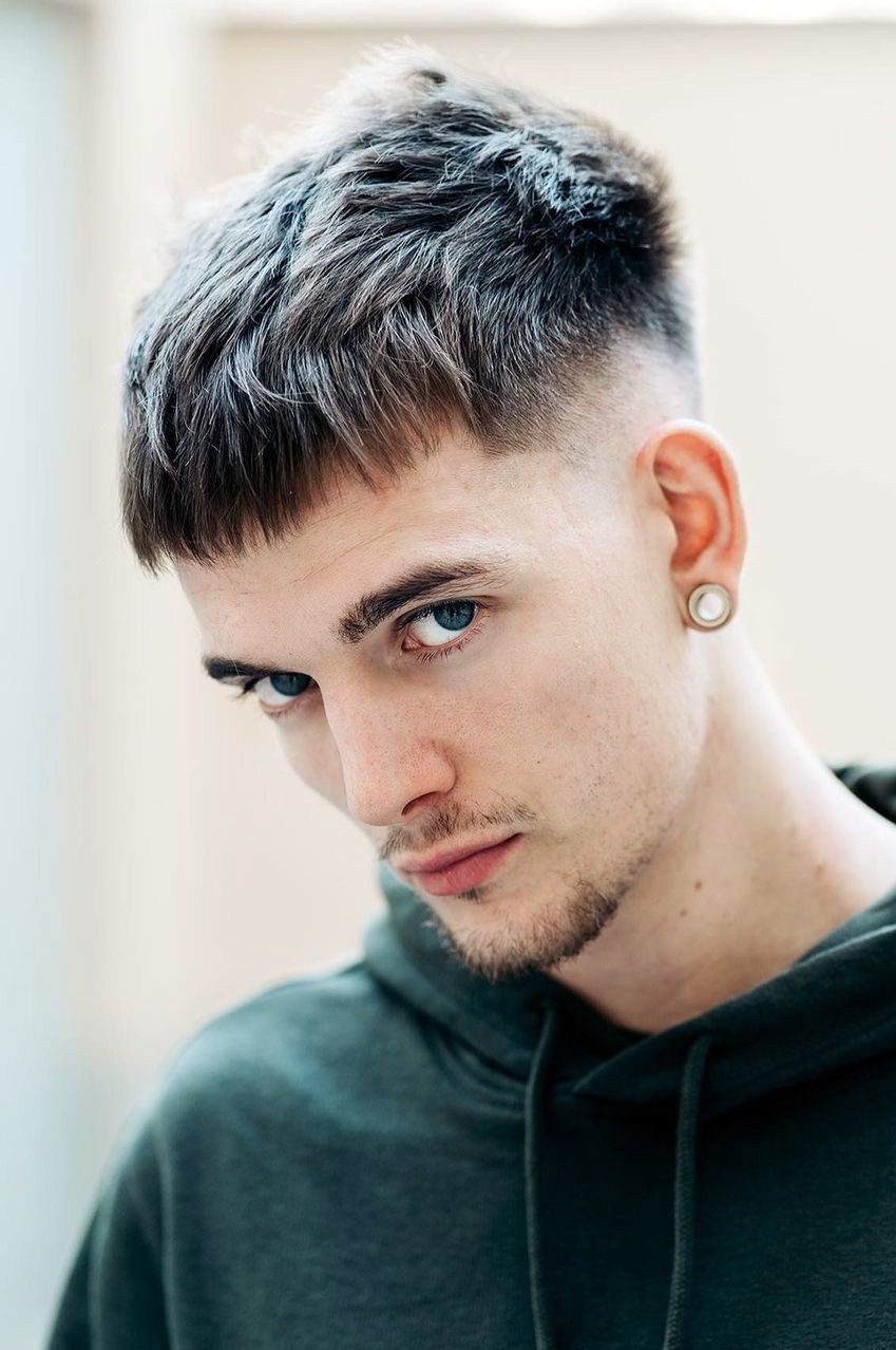 Image of The French Crop hairstyle for men without beard