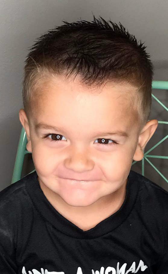 Closeup of a Boy with Spiked Hair Stock Photo - Image of background,  children: 30842302