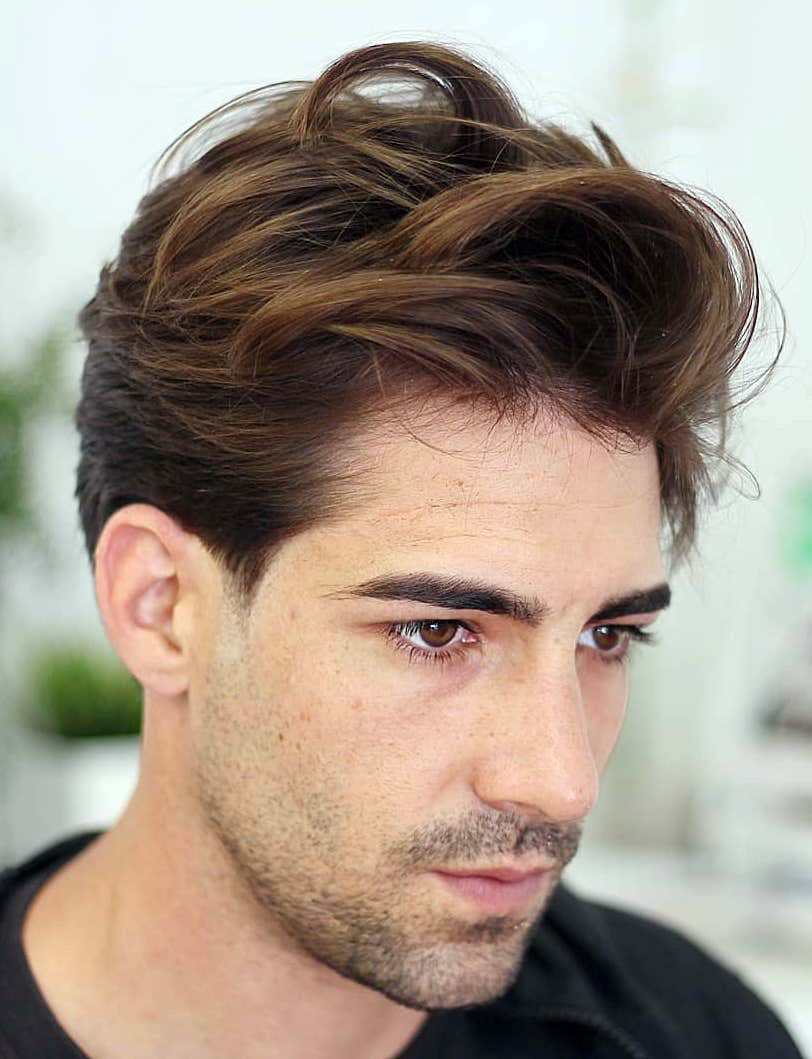 What are some types of hairstyles that suit a male with an oval face w