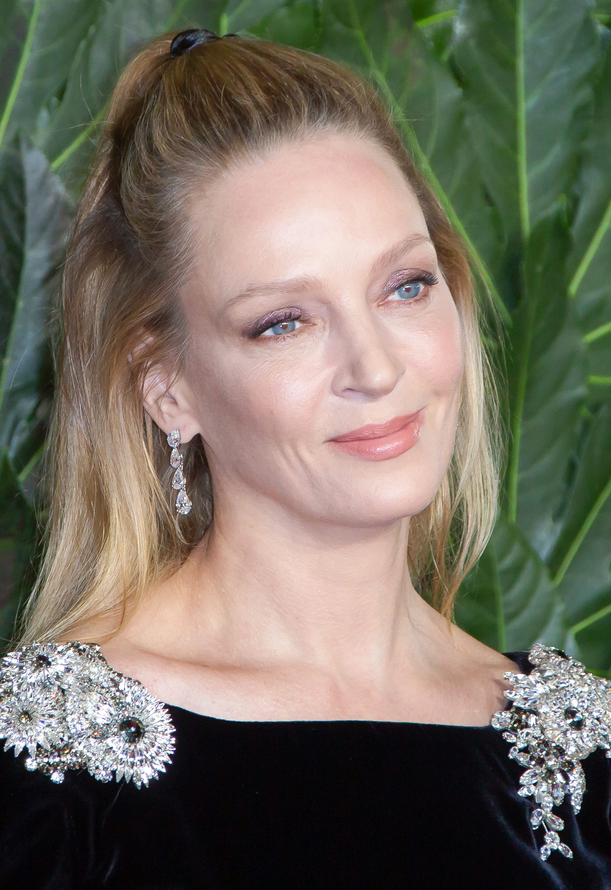 Uma Thurman's High Half Up