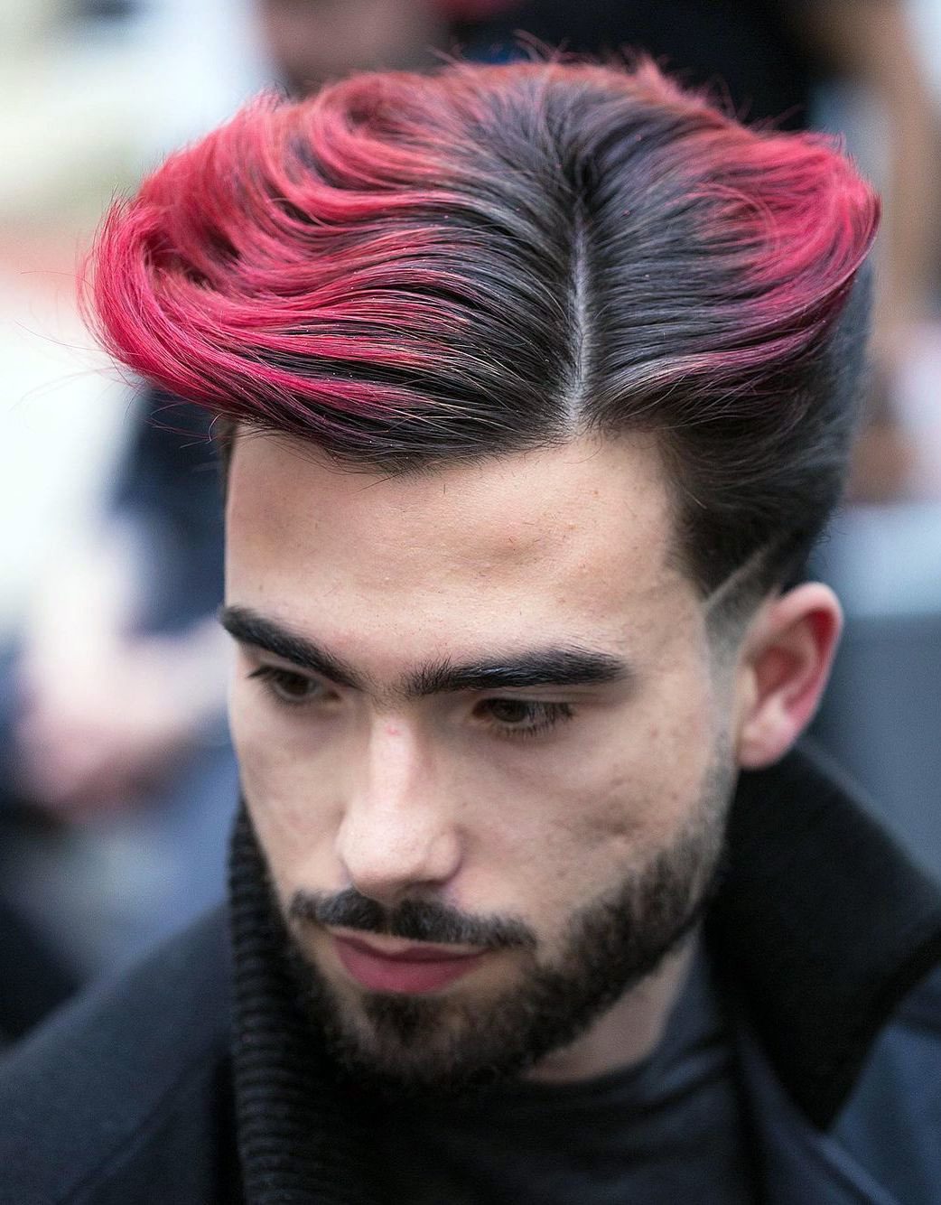 Side part haircut - what is this longer length of hair on the sides called?  (circled in red) How do I ask for this at the barber? : r/malehairadvice