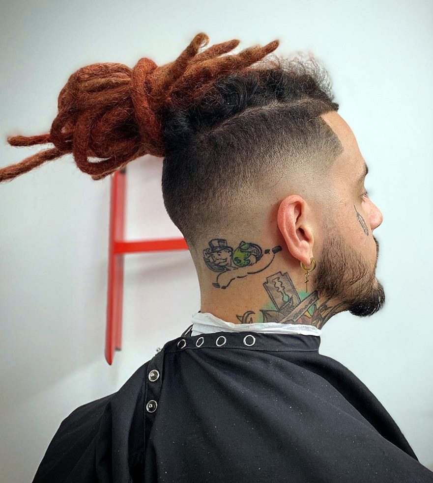 Undercut Dreads with Dyed Ends