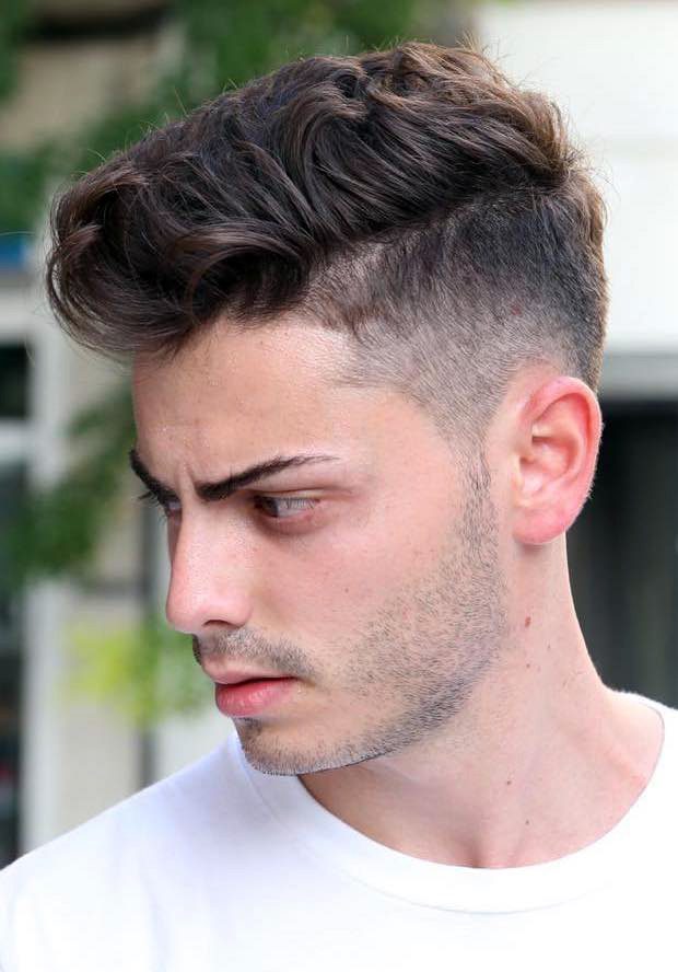 Undercut Fade with Wavy Top