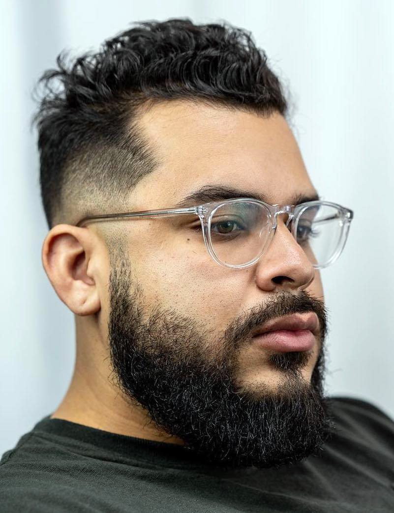 Waved Curled Top with Dense Beard