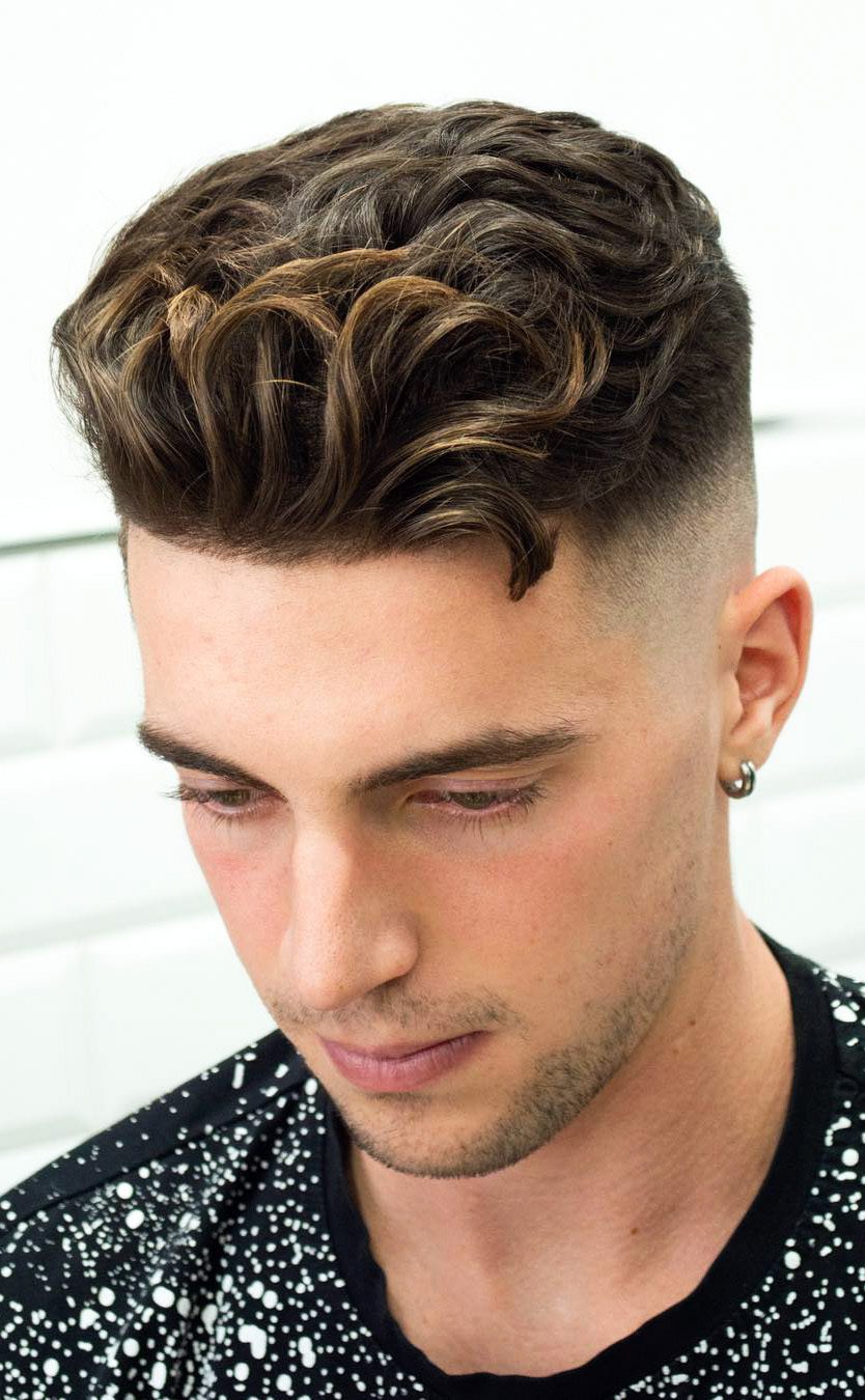 Curly Undercut with a Disconnected Fade + Line up