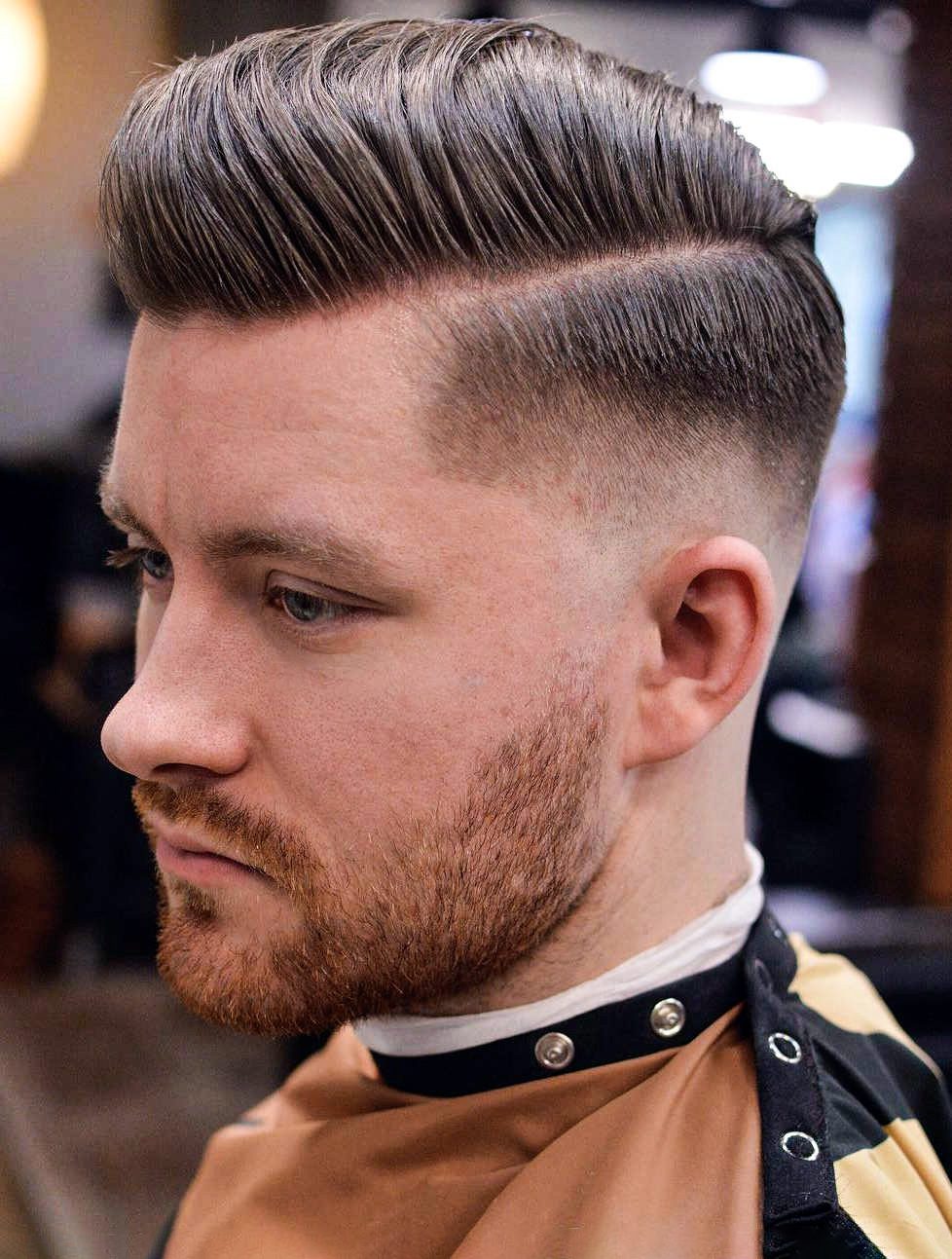 Tapered Comb Over with Side Part