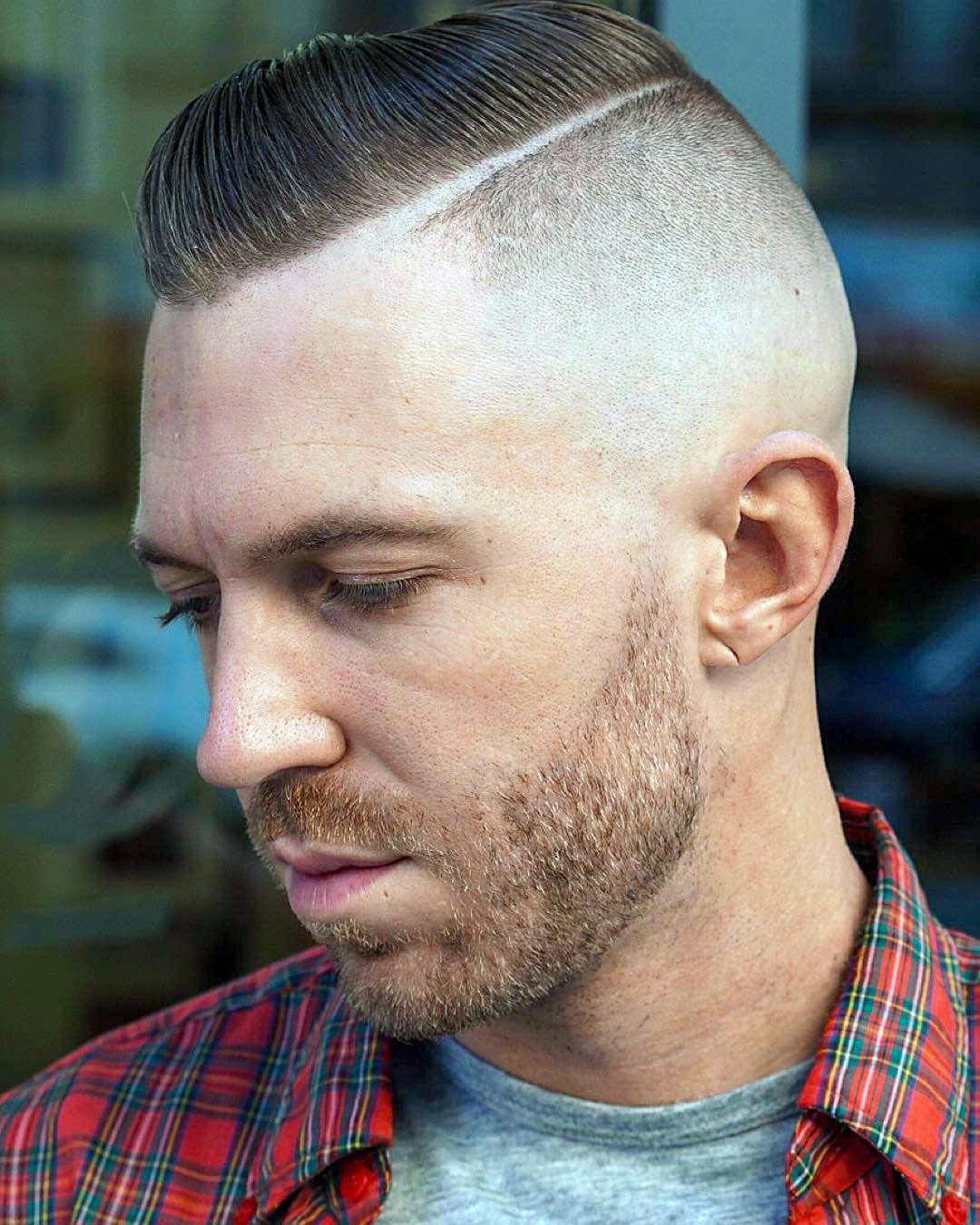 Hard Parted Skin Fade