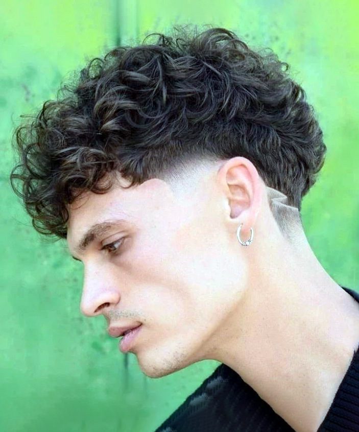 Low-Fade Perm With Design