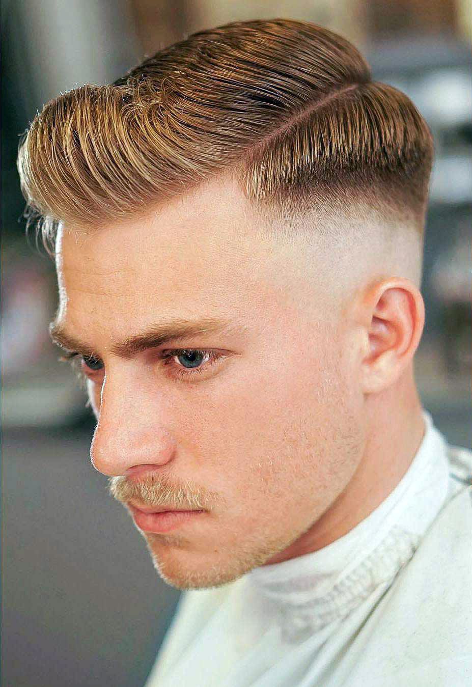 Side Part with Pompadour