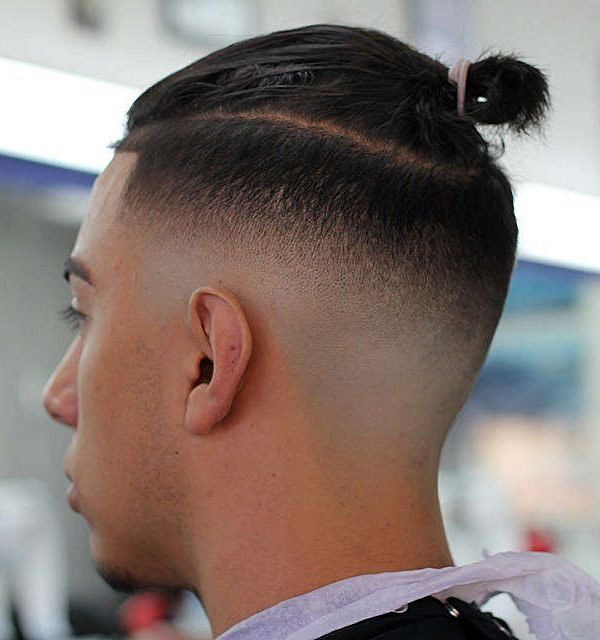 Top knot undercut fade