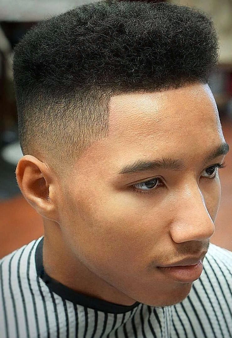 Tapered Sides with Afro Line Up